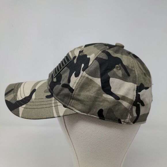 Unbranded Men's Slideback Camouflage Hat Adjustable Embroidered Flag Patriotic - Picture 3 of 6